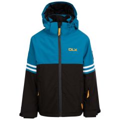 Kids DLX Ski Jacket Leonard in BLACK, Front view on mannequin