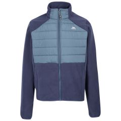 Trespass Men's Hybrid Fleece TP75 Maguire in NAVY, Front view on mannequin