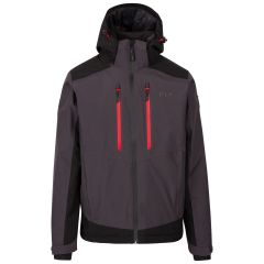 Men s Ski Jacket Matthews in DARK GREY, Front view on mannequin