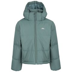 Girls  Casual Jacket Missie in Green, Front view on mannequin