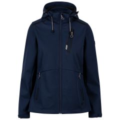Women s Softshell Jacket Tp75 Neman in NAVY, Front view on mannequin