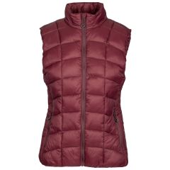 Trespass Womens Casual Gilet Ogbere in Mulberry, Front view on mannequin