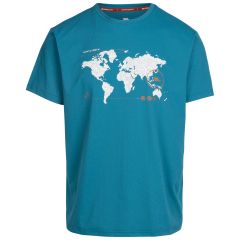 Mens Printed T-shirt  Ohio in Bondi Blue