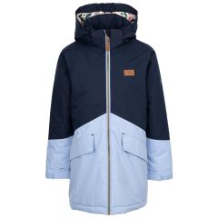 Kids Waterproof Jacket Oleta in CORNFLOWER, Front view on mannequin