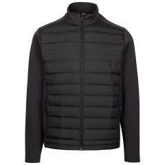 Mens Active Hybrid Jacket Orford In Black, Front view on mannequin