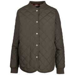 Trespass Women's Casual Jacket Oversee in Dark Khaki, Front view on mannequin