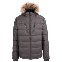 Trespass Men's Waterproof Jacket TP75 Pagleshaw in GREY MARL, Front view on mannequin