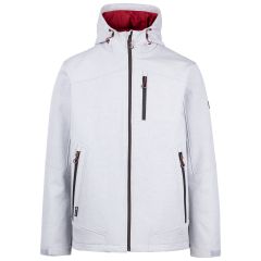 Mens Tp75 Softshell Jacket Parmer in Platinum, Front view on mannequin