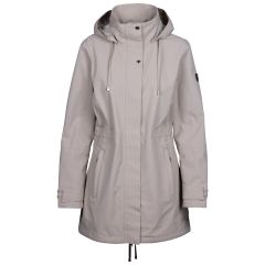 Womens Waterproof Jacket Tp75 Pavlina in OATMILK, Front view on mannequin
