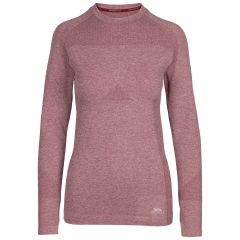 Trespass Women's Active Top TP75 Pelina in Rose tone, Front view on mannequin
