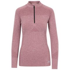 Womens Active Top  Pelina Zip in Rose Tone