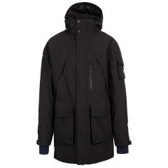 Trespass Men's Waterproof Jacket TP75 Pelsall in BLACK, Front view on mannequin