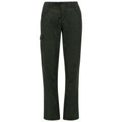 Female Walking Trousers Rambler in Mossy green, Front view on mannequin