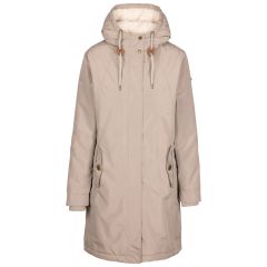 Womens Waterproof Jacket Tp50 Reminder in Vintage Khaki, Front view on mannequin