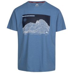 Mens Casual Printed T-shirt  Sirgis in Denim Blue