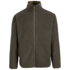 Mens Reversible Fleece Jacket Tatsfield in DARK VINE, Front view on mannequin
