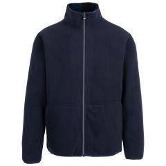 Mens Reversible Fleece Jacket Tatsfield in NAVY, Front view on mannequin