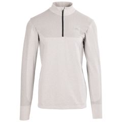 Trespass Men's Active Seamless Top TP75 Timso in PLATINUM MARL, Front view on mannequin
