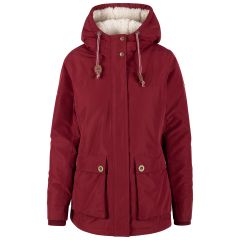 Women s Waterproof Jacket TP50 Token in Red, Front view on mannequin