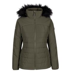 Women s Casual Jacket Translate in Green, Front view on mannequin