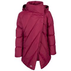 Trespass Girls's Casual Jacket Vello in BERRY, Front view on mannequin