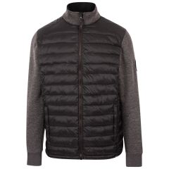 Trespass Men's DLX Casual Jacket Warner in BLACK, Front view on mannequin
