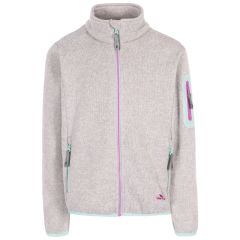Trespass Kids' Fleece AT300 Whisk in PALE GREY, Front view on mannequin