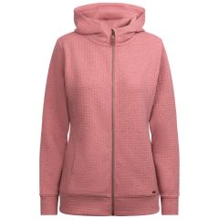 Trespass Women's Zip Up Hoodie Winnie in Light Mulberry Marl, Front view on mannequin