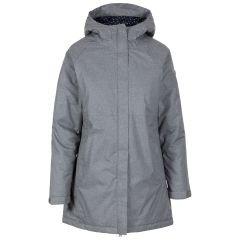 Trespass Women's Waterproof Jacket TP75 Wintertime in GREY MARL, Front view on mannequin