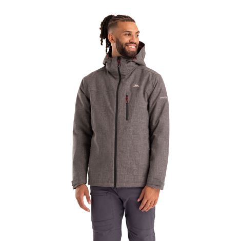 Fyfinn Men's Padded Waterproof Jacket in Grey, Front view on mannequin