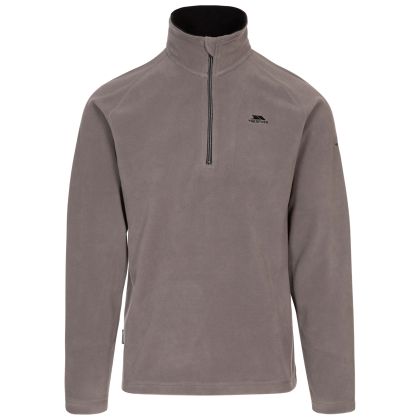Trespass Men's 1/2 Zip Microfleece Blackford - STG, Front view on mannequin