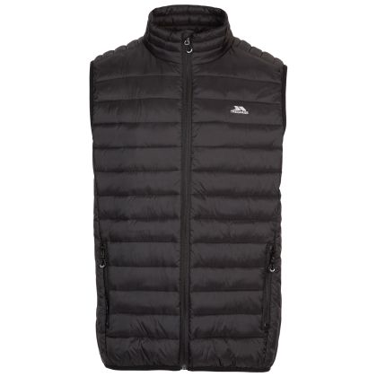 Trespass Mens Gilet Padded Packaway 2 Zip Pockets Gallenton Black