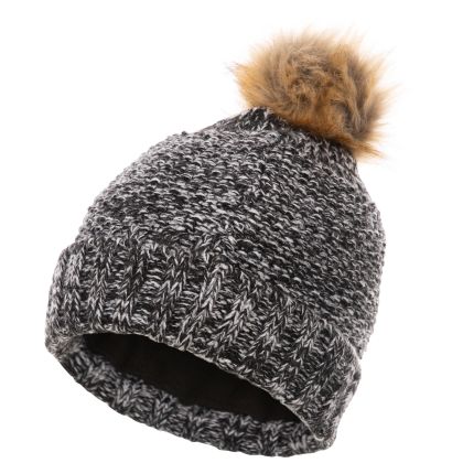 Womens Bobble Hat in Black Kellisa