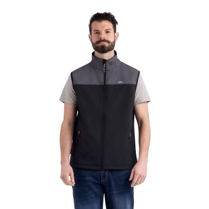 Mens Softshell Gilet Abbott in Dark Grey Marl