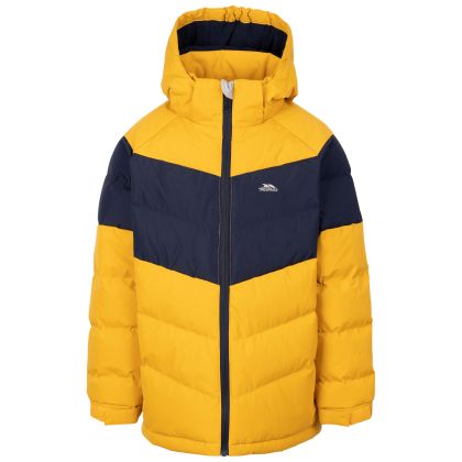 Trespass Kids Casual Jacket Aldery in Honeybee, Front view on mannequin