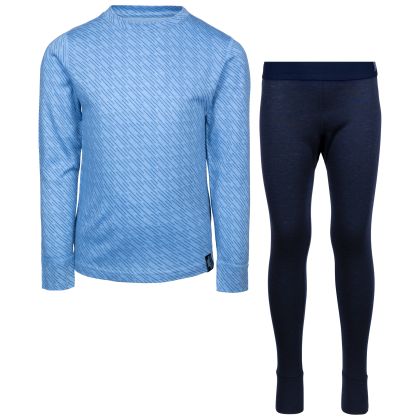 Trespass Unisex Kids Merino Wool Base Layers Set Alec in Cornflower