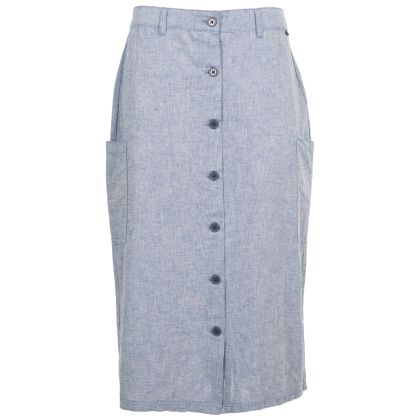 Trespass Women's Skirt Alexie in Navy chambray, Front view on mannequin