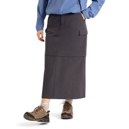 Womens Adventure Midi Skirt Alondra in Dark Grey