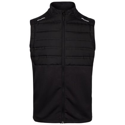 Mens Active Hybrid Gilet Alsek In Black, Front view on mannequin