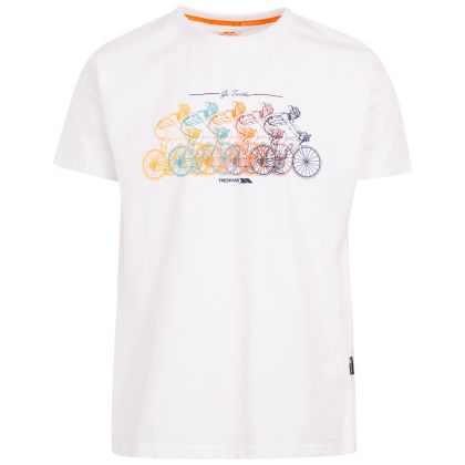 Men's Printed T-Shirt Apache in WHITE, Front view on mannequin