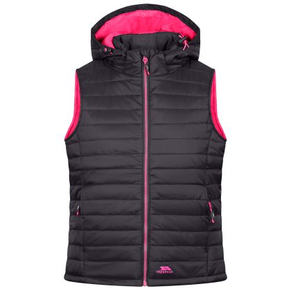 Trespass Womens Hooded Padded Gilet Aretha in Black