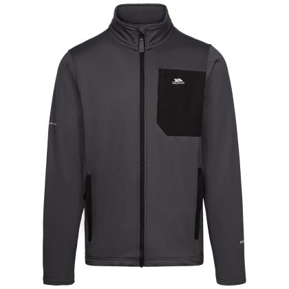 Mens Full Zip Fleece At200  Arranfore In Storm Grey, Front view on mannequin