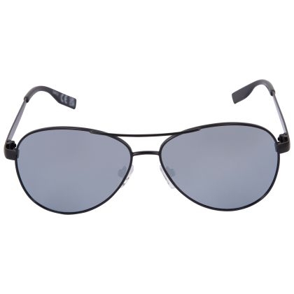 Trespass Adults Sunglasses in Black Aviator, Front view