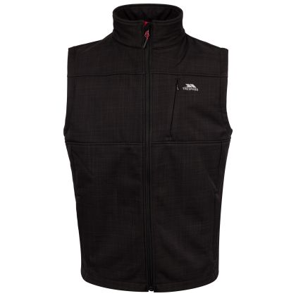 Trespass Mens Softshell Gilet Baro in Black Marl