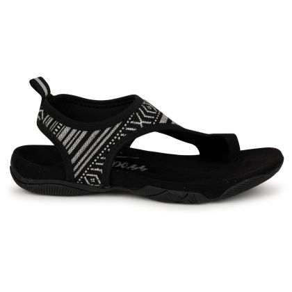 Trespass Womens Sandal Beachie in Black, Front view of footwear