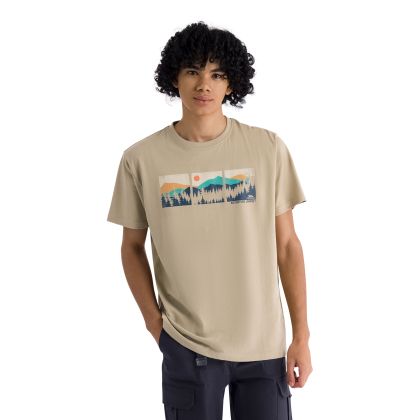 Mens Short Sleeve T-Shirt Benny in Oat