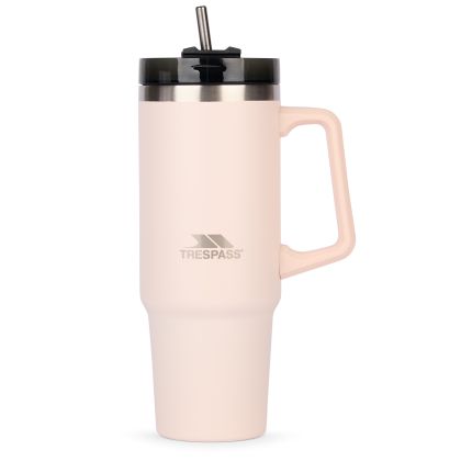 Trespass 30Oz Stainless Steel Mug Bigup in Dusty Pink, Front view