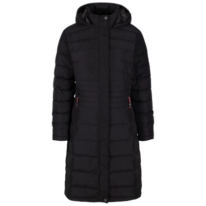 Trespass Women's Down Jacket Bitsy in BLACK, Front view on mannequin