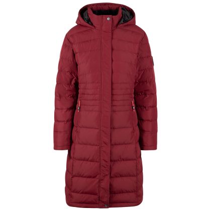 Women s Down Jacket Bitsy in DARK CHERRY, Front view on mannequin