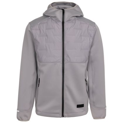 Mens Active Hybrid Jacket Bolfort in PLATINUM, Front view on mannequin